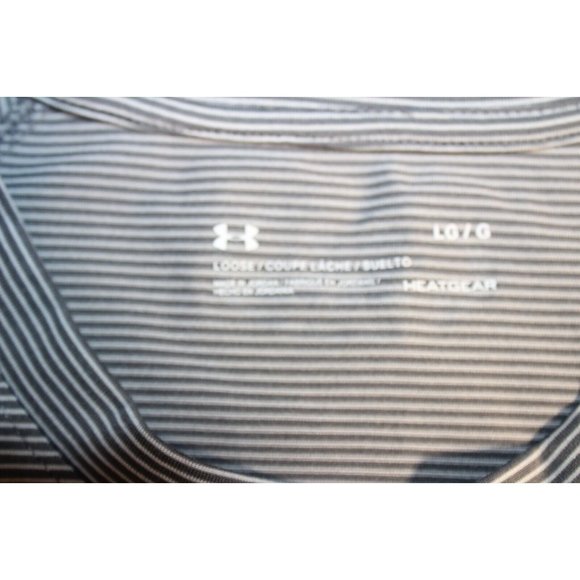 Mens Under Armour Stripe Tech Locker Wartburg Short Sleeve Shirt Large 1276222 - Picture 3 of 5